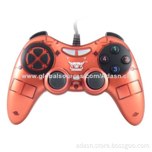 Wired PC USB game controller with double shock, for PC game, various colors,cheap price